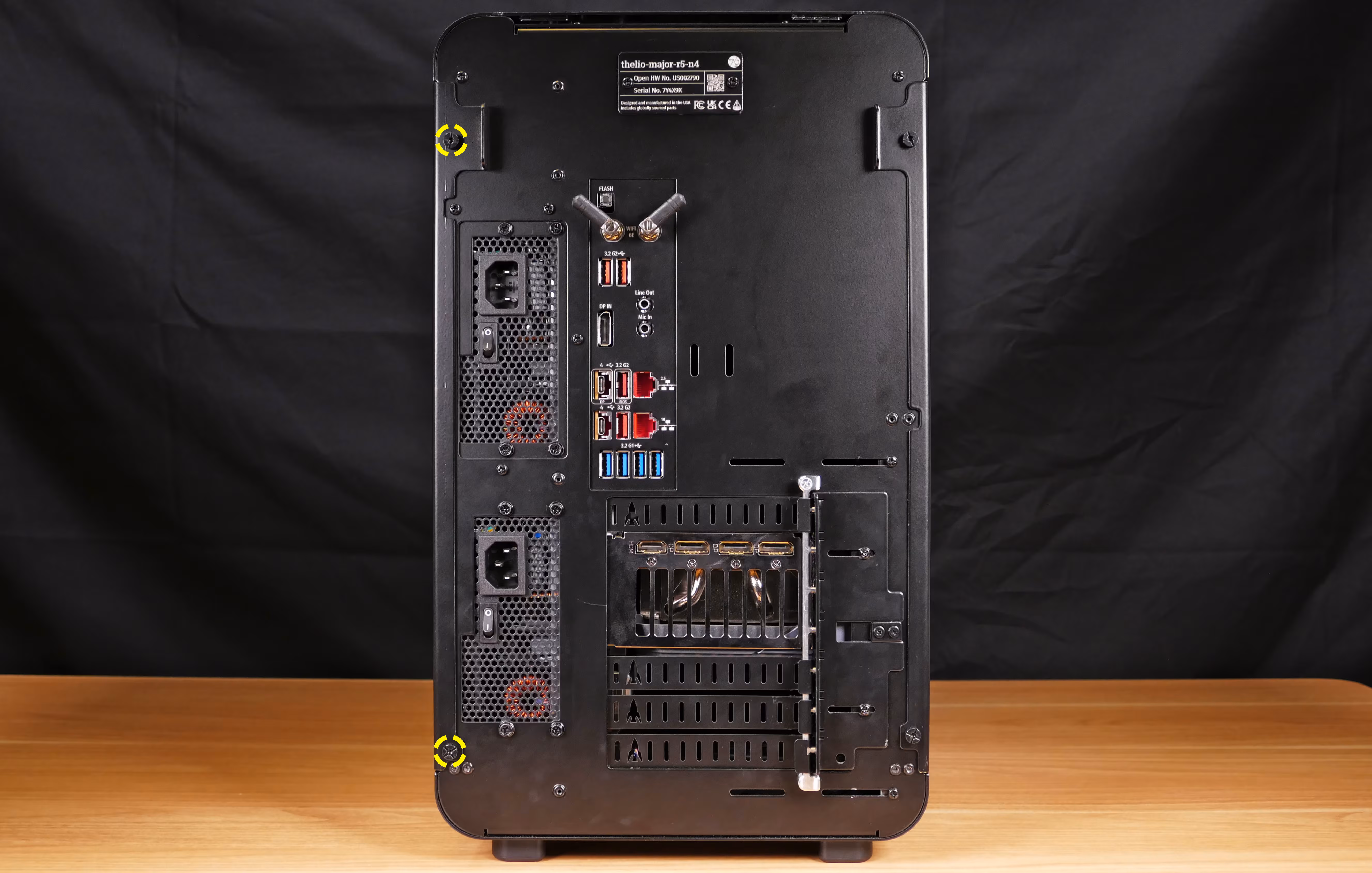 Right side panel screws