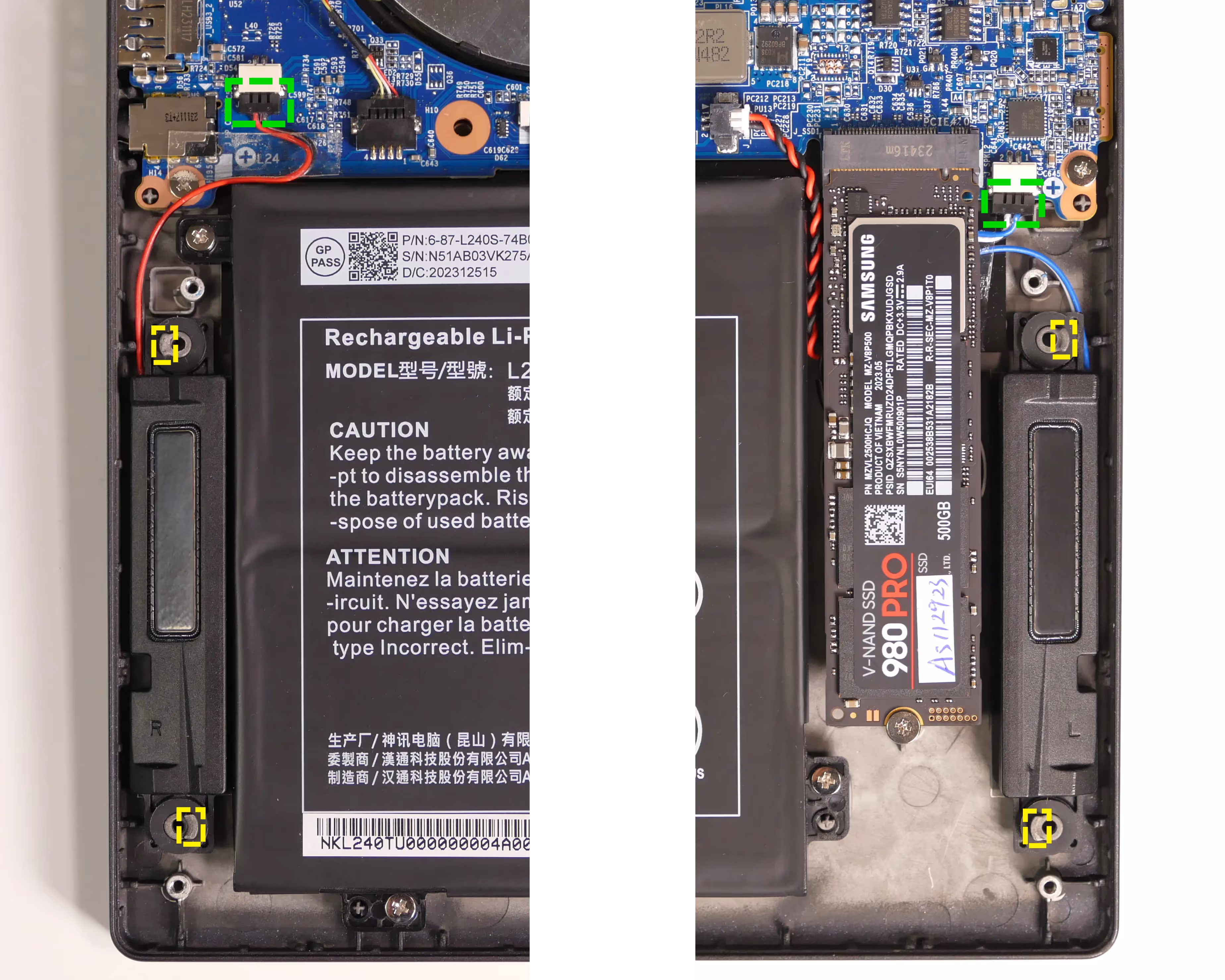 Speaker wires and tabs