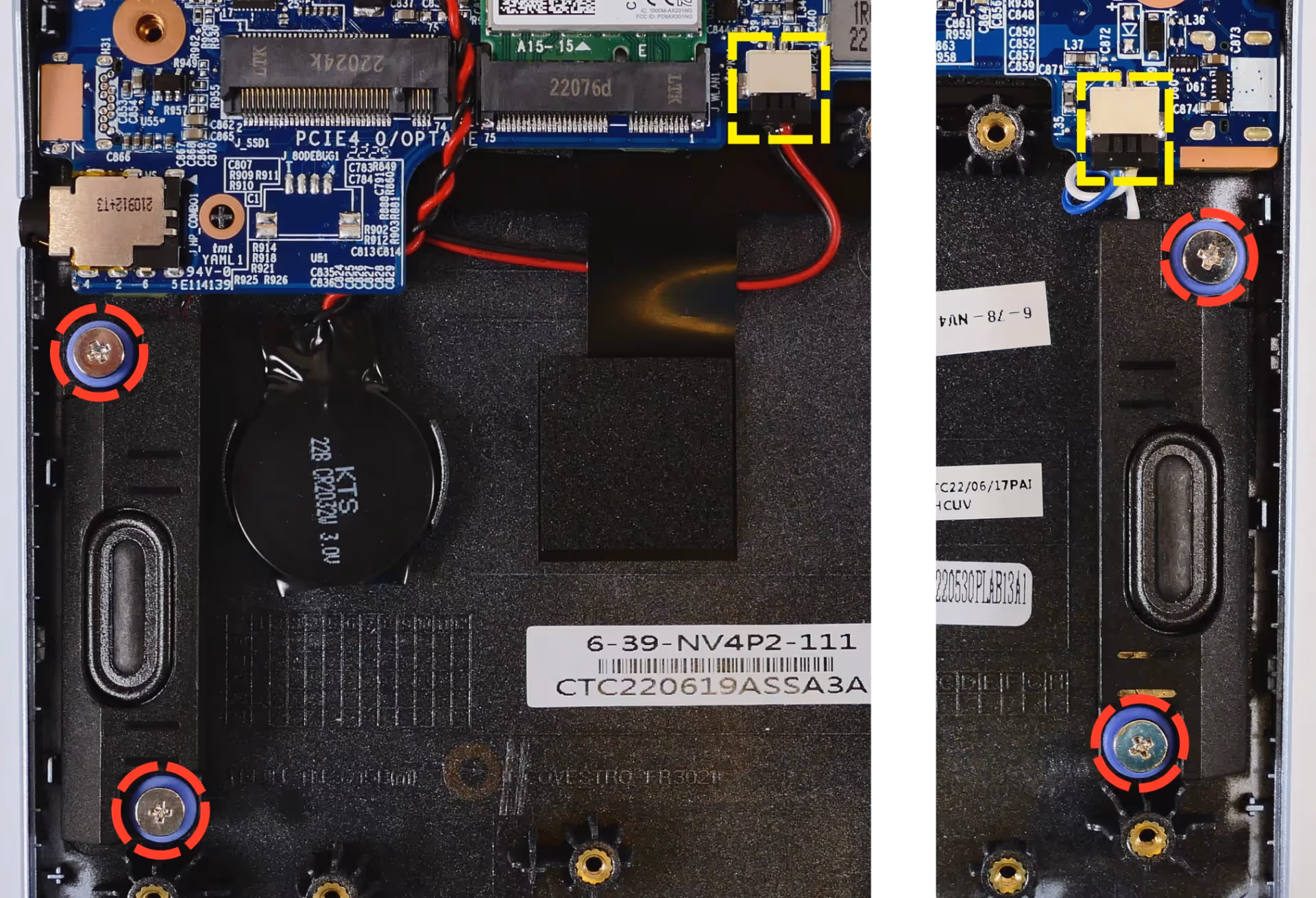 Speaker screws and connectors