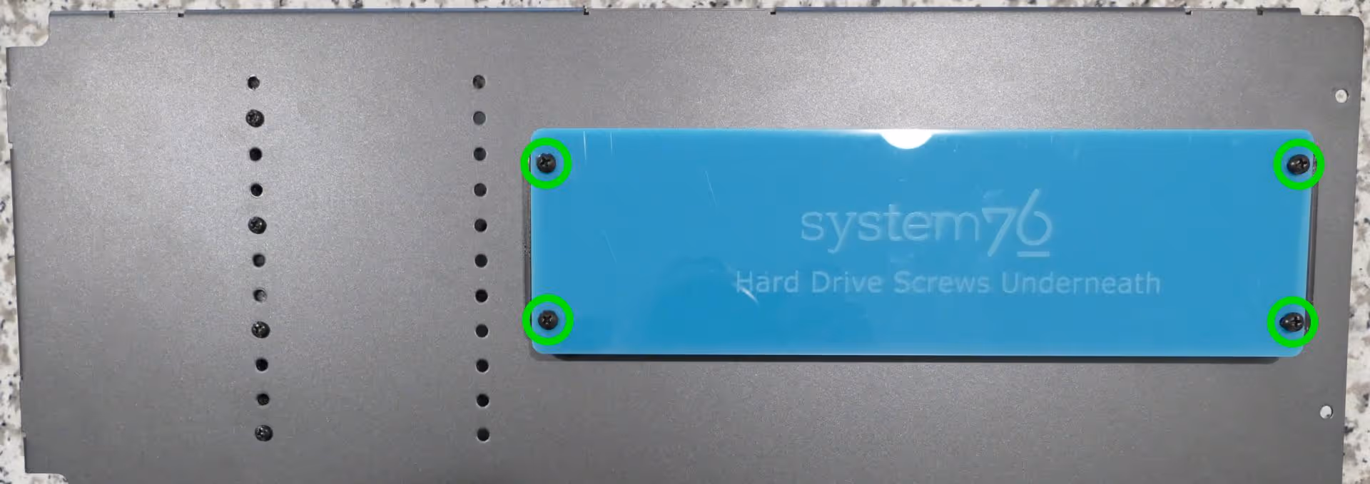 Storage drive screw cover