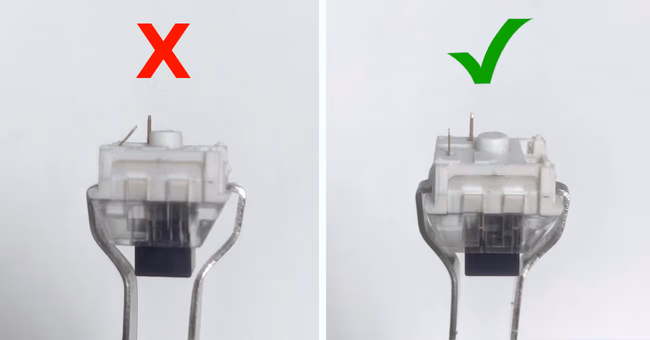Straighten switch pins
