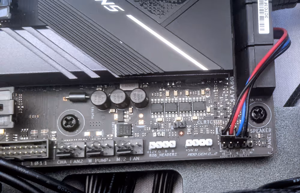 Power button motherboard connections