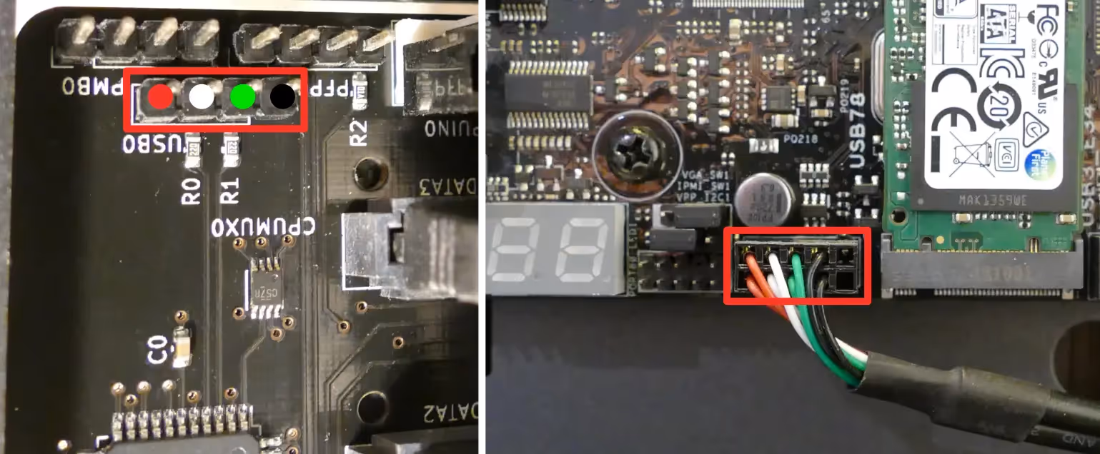 USB wiring on Thelio-IO board