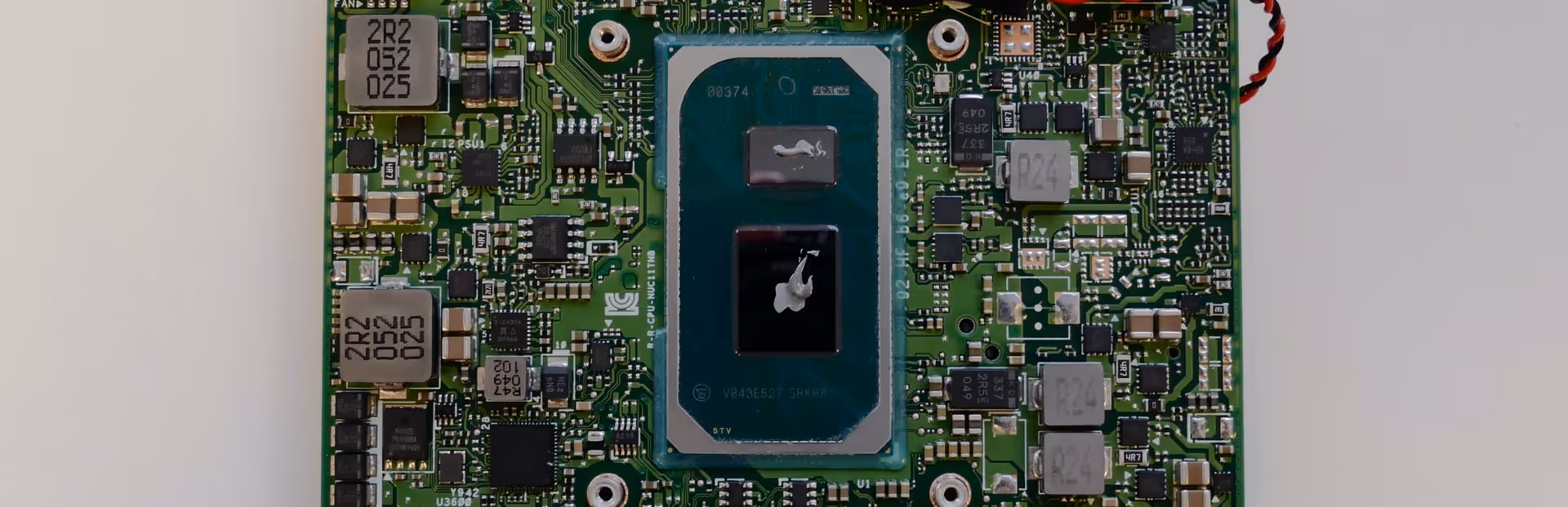 Thermal paste applied to CPU