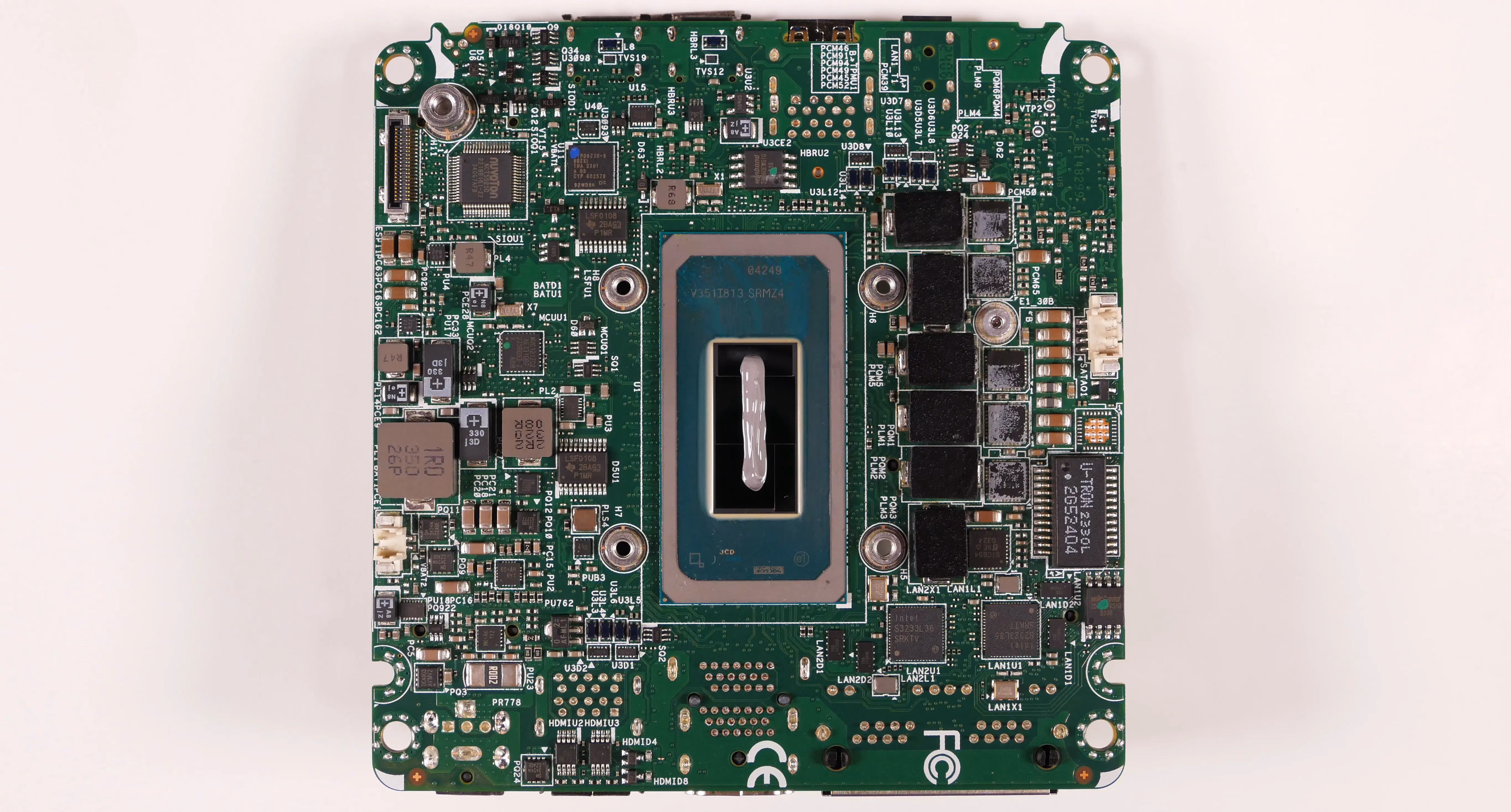 Thermal paste applied to CPU