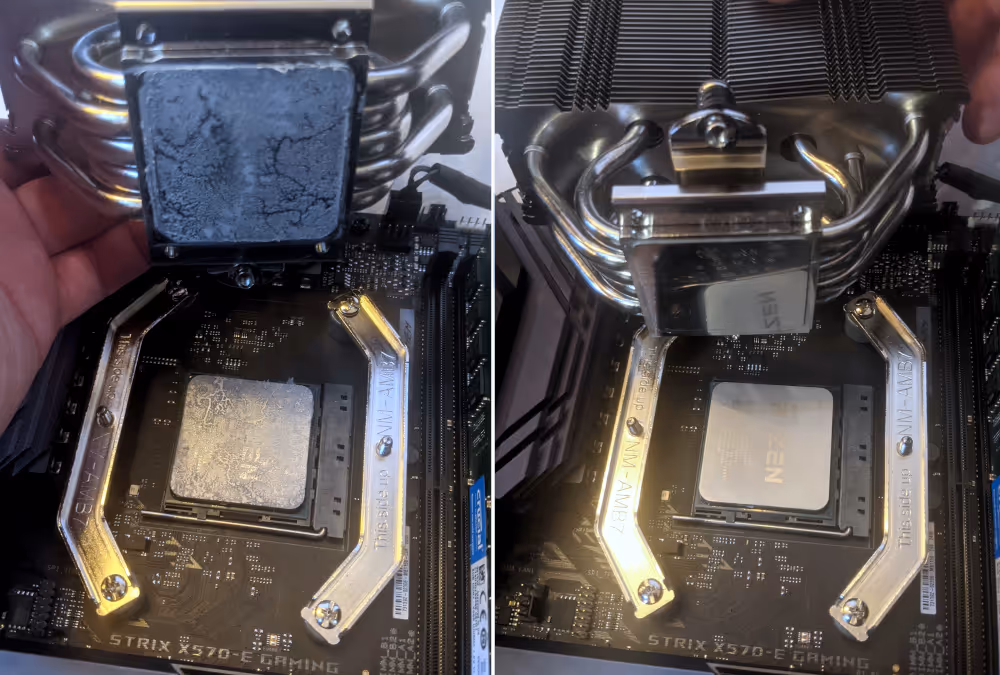 Cleaning thermal paste