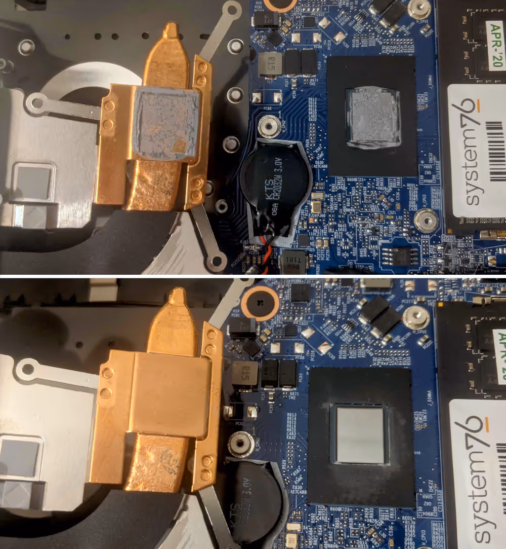 Thermal paste removal