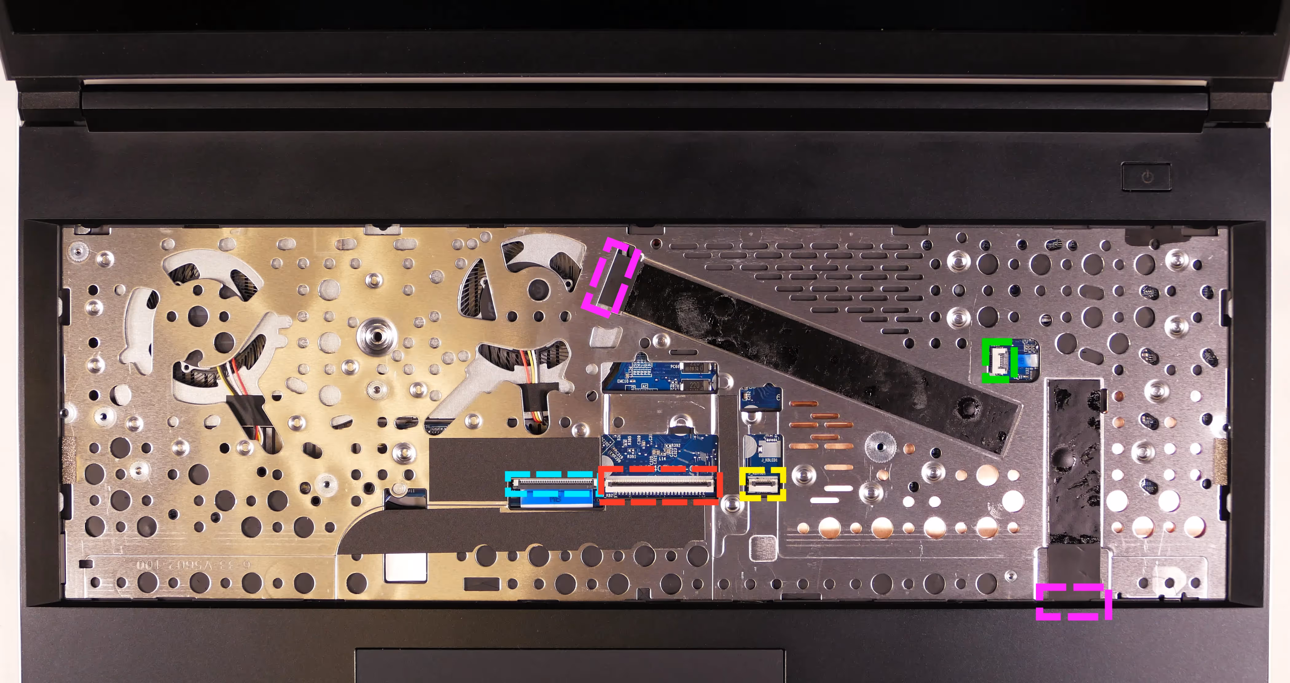 Under-Keyboard Connectors (16”)