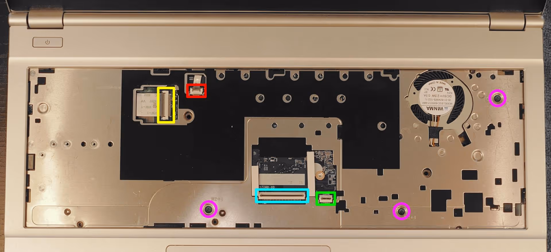 Under-Keyboard Connectors