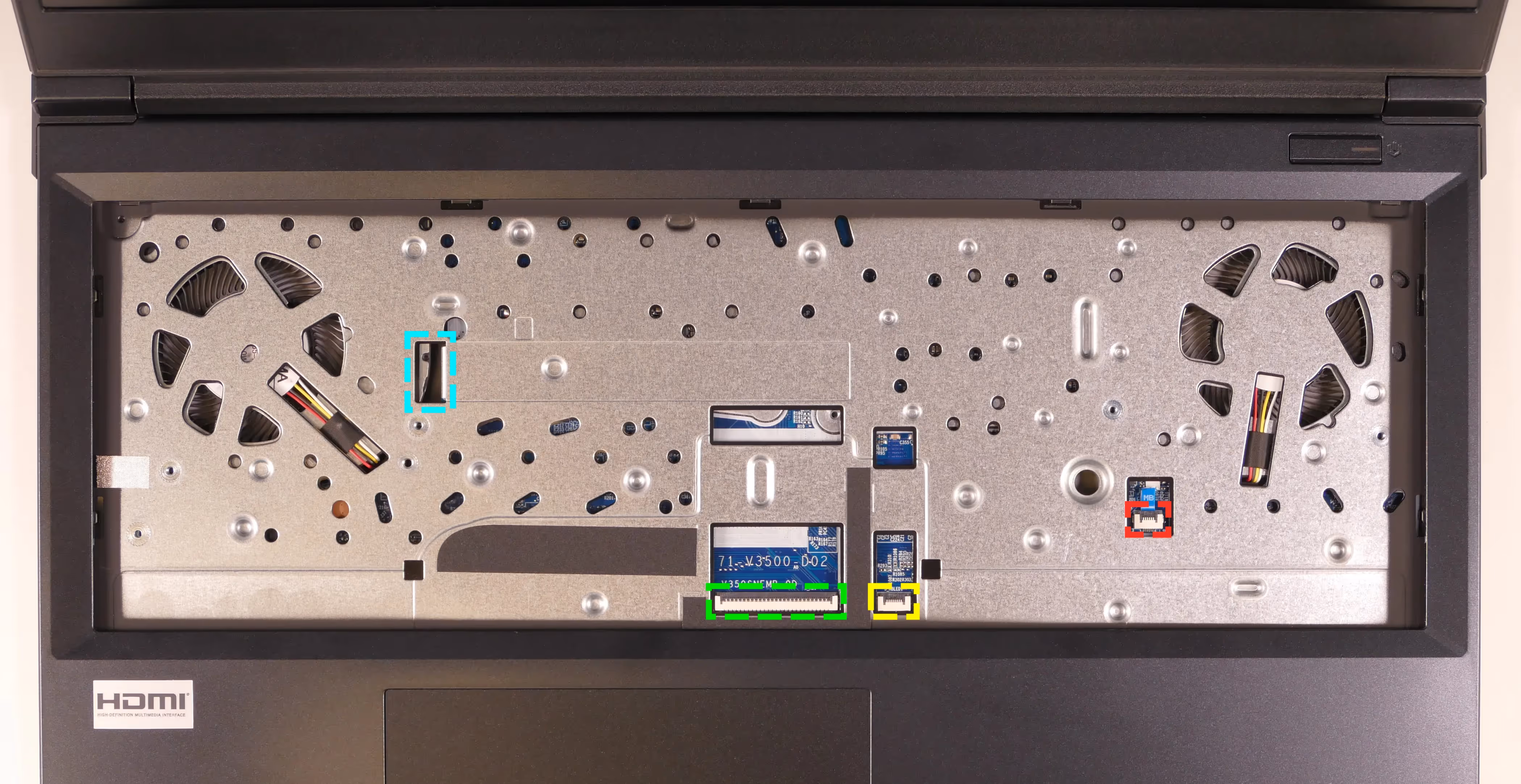 Under-Keyboard Connectors