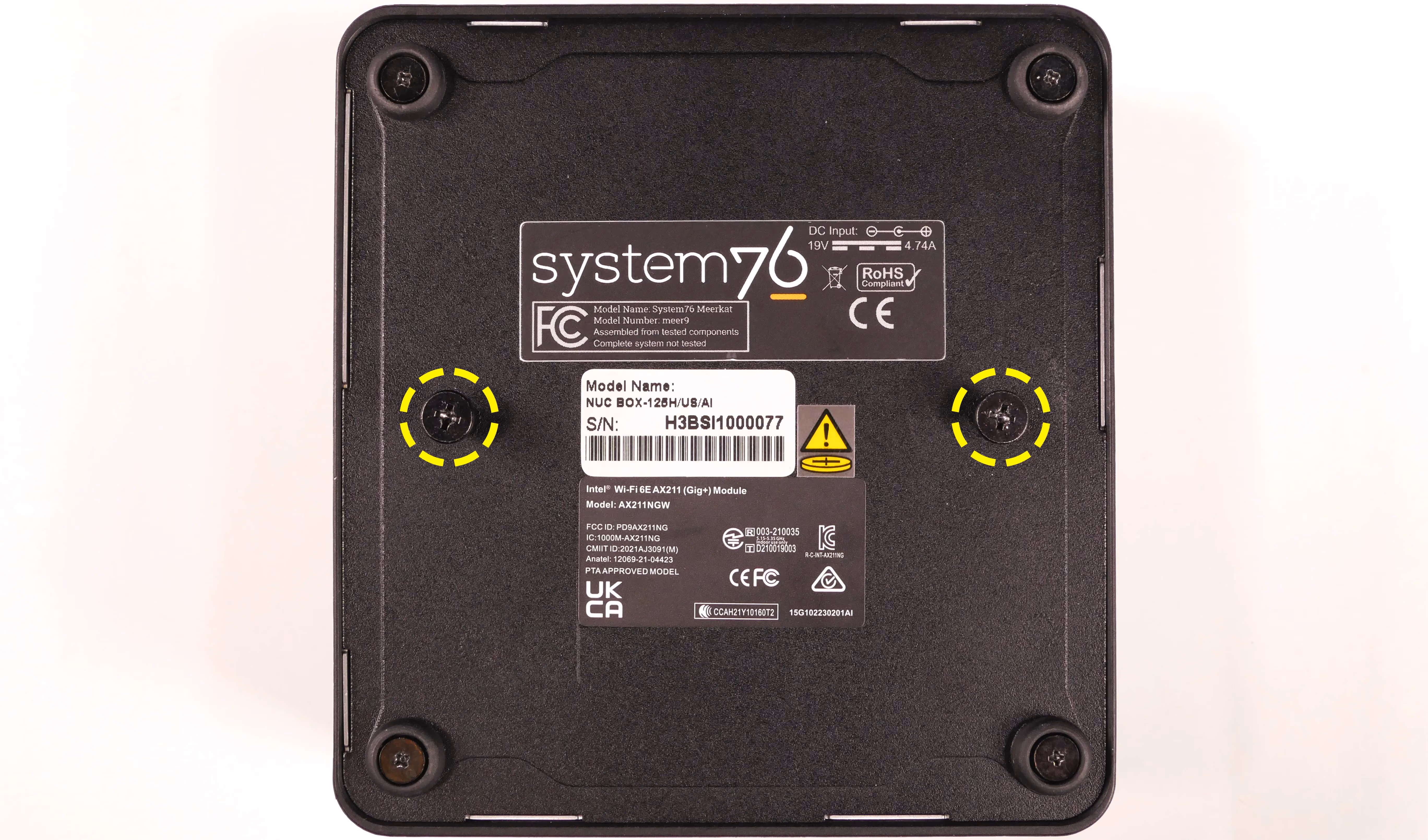 VESA mount screws in Meerkat
