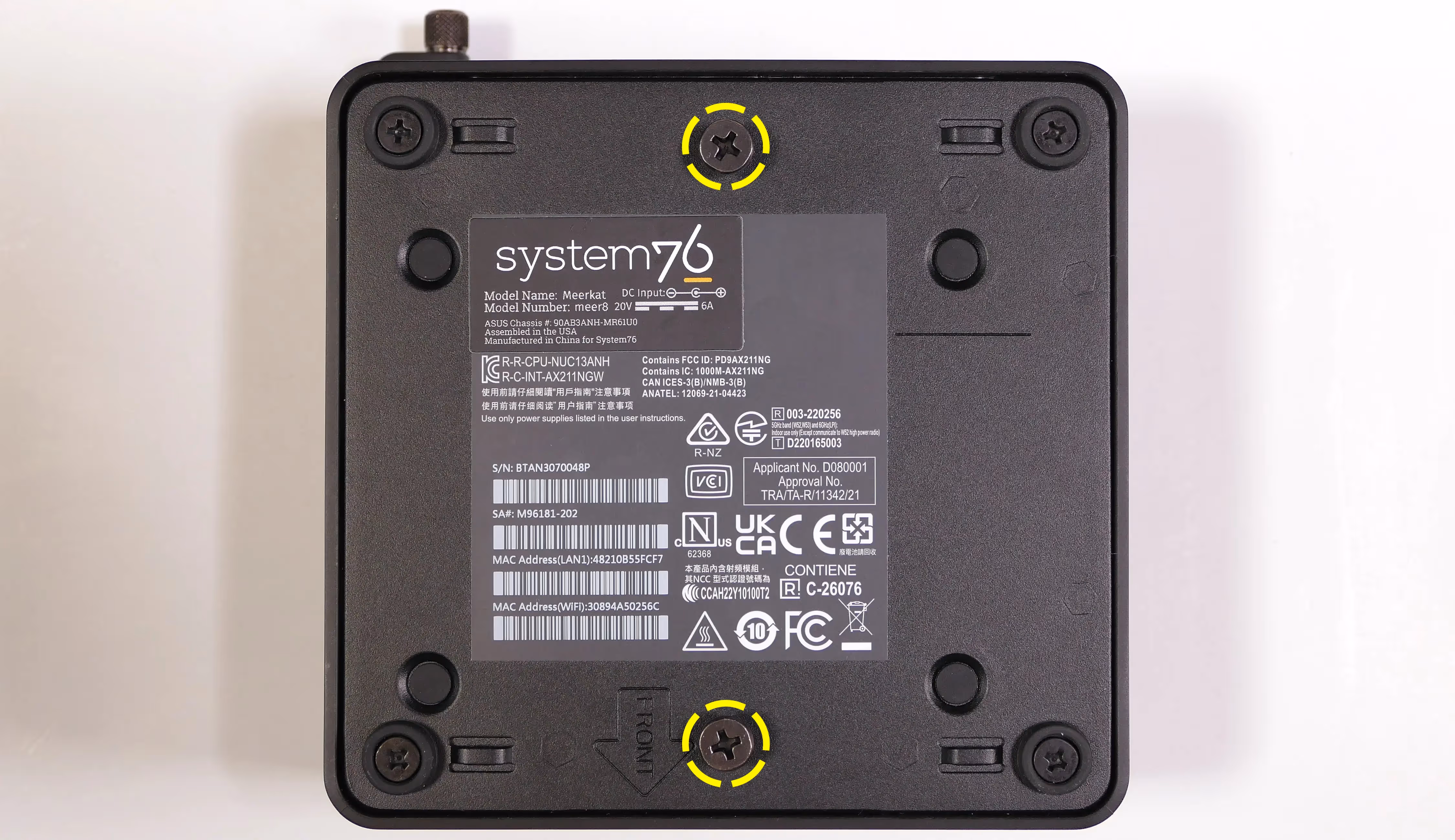 VESA mount screws in Meerkat